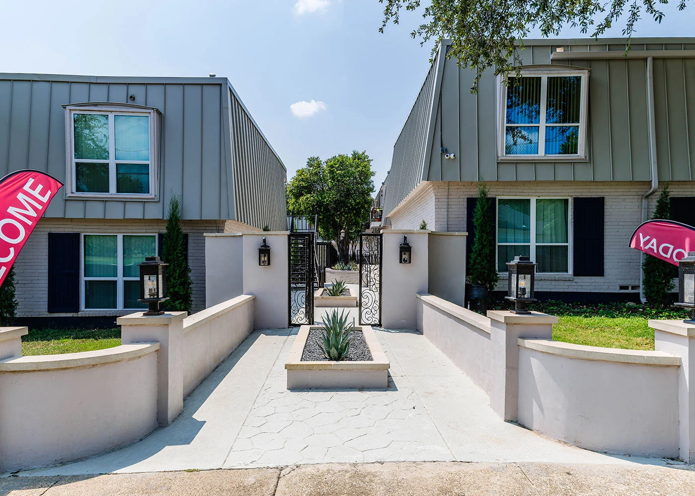 After renovation: Entrance and curb appeal