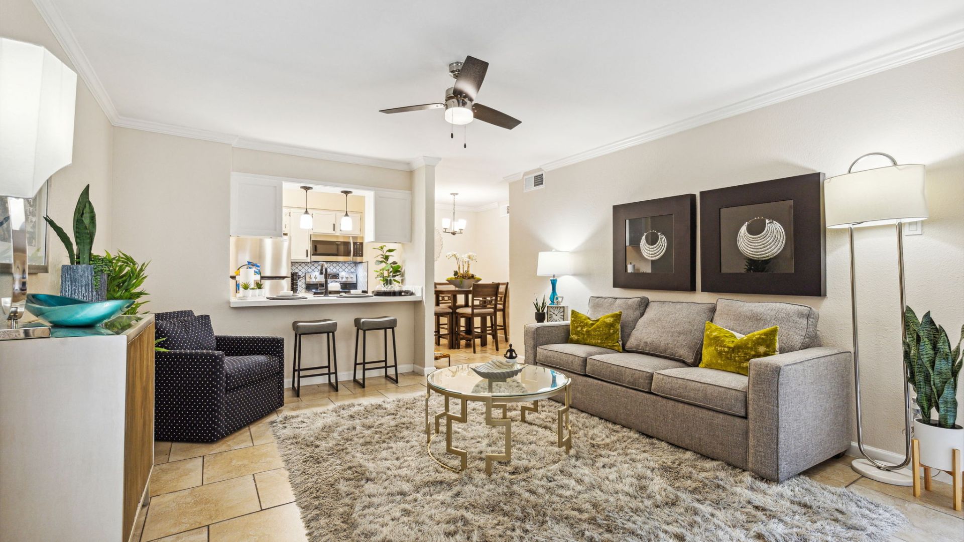 After renovation: Apartment interior