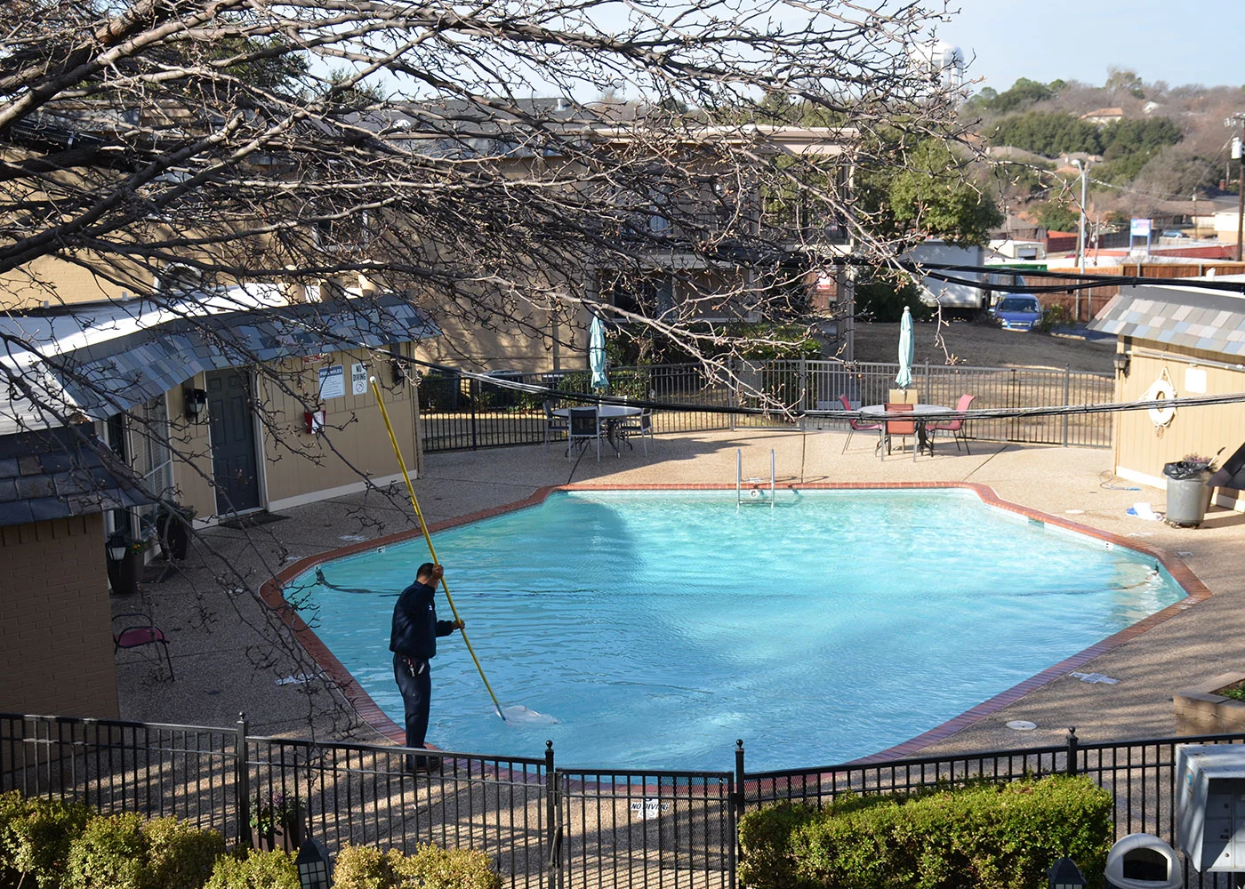 Before renovation: Pool area