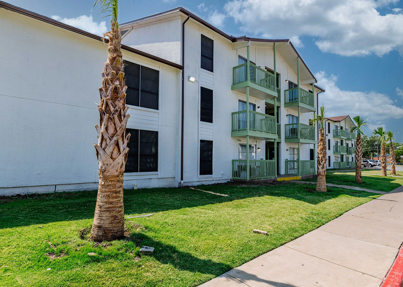 After renovation: Buildings and landscaping