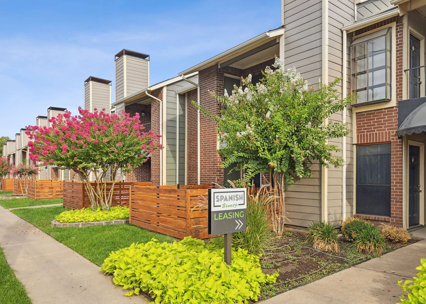 After renovation: Exterior color and landscaping