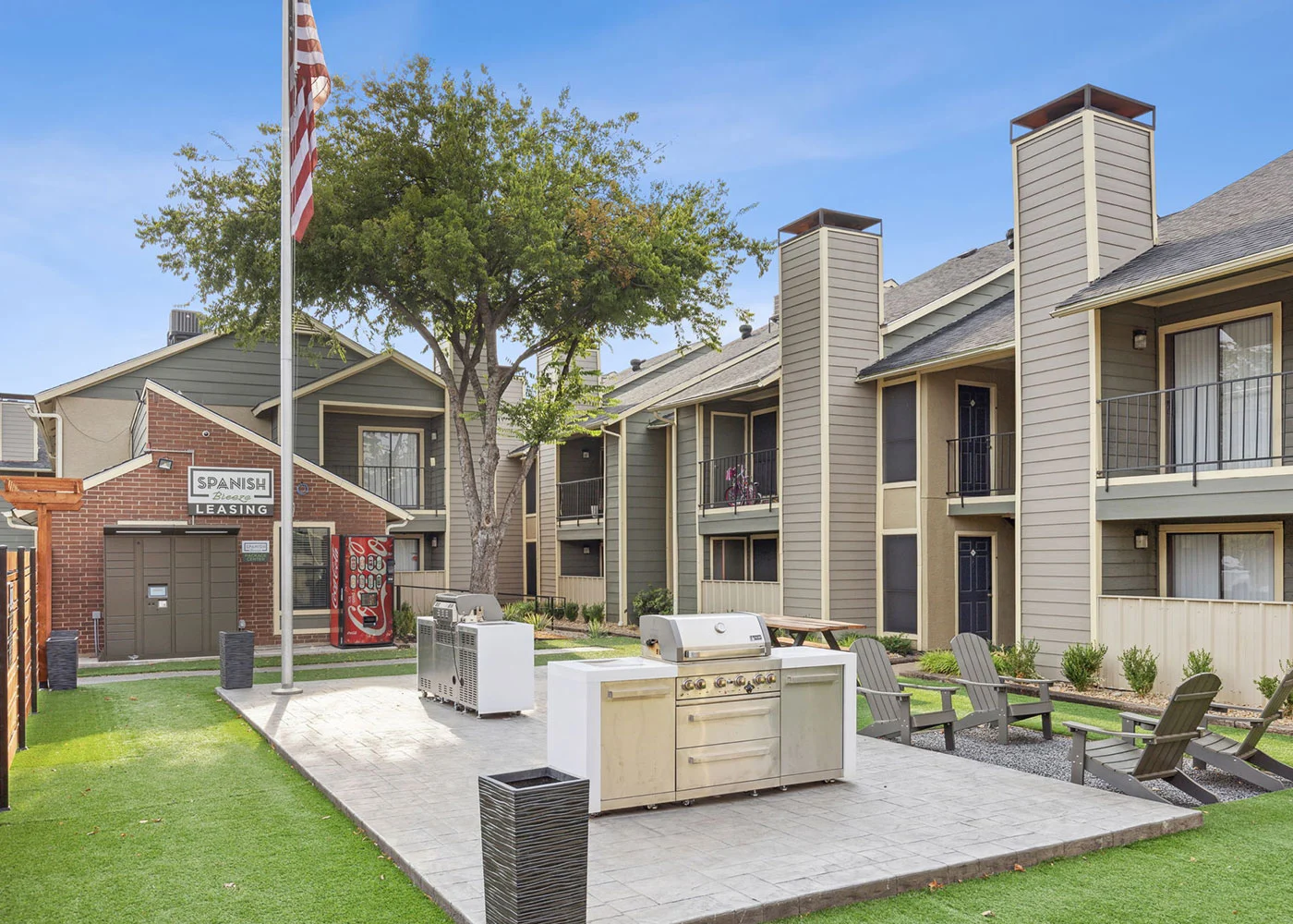After renovation: Shared outdoor space