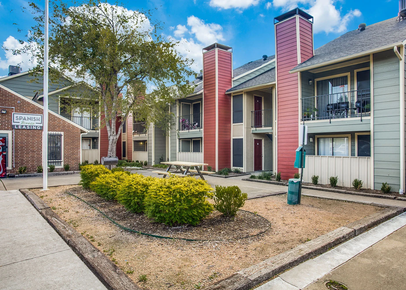 Before renovation: Shared outdoor space